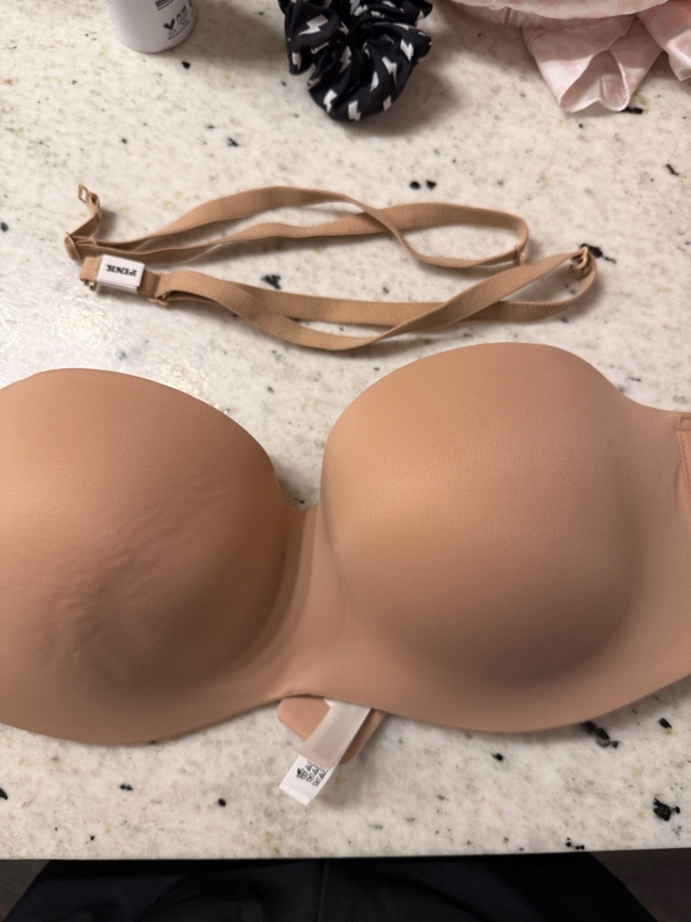 PINK Victoria's Secret Strapless Seamless Nude Bandeau Bra